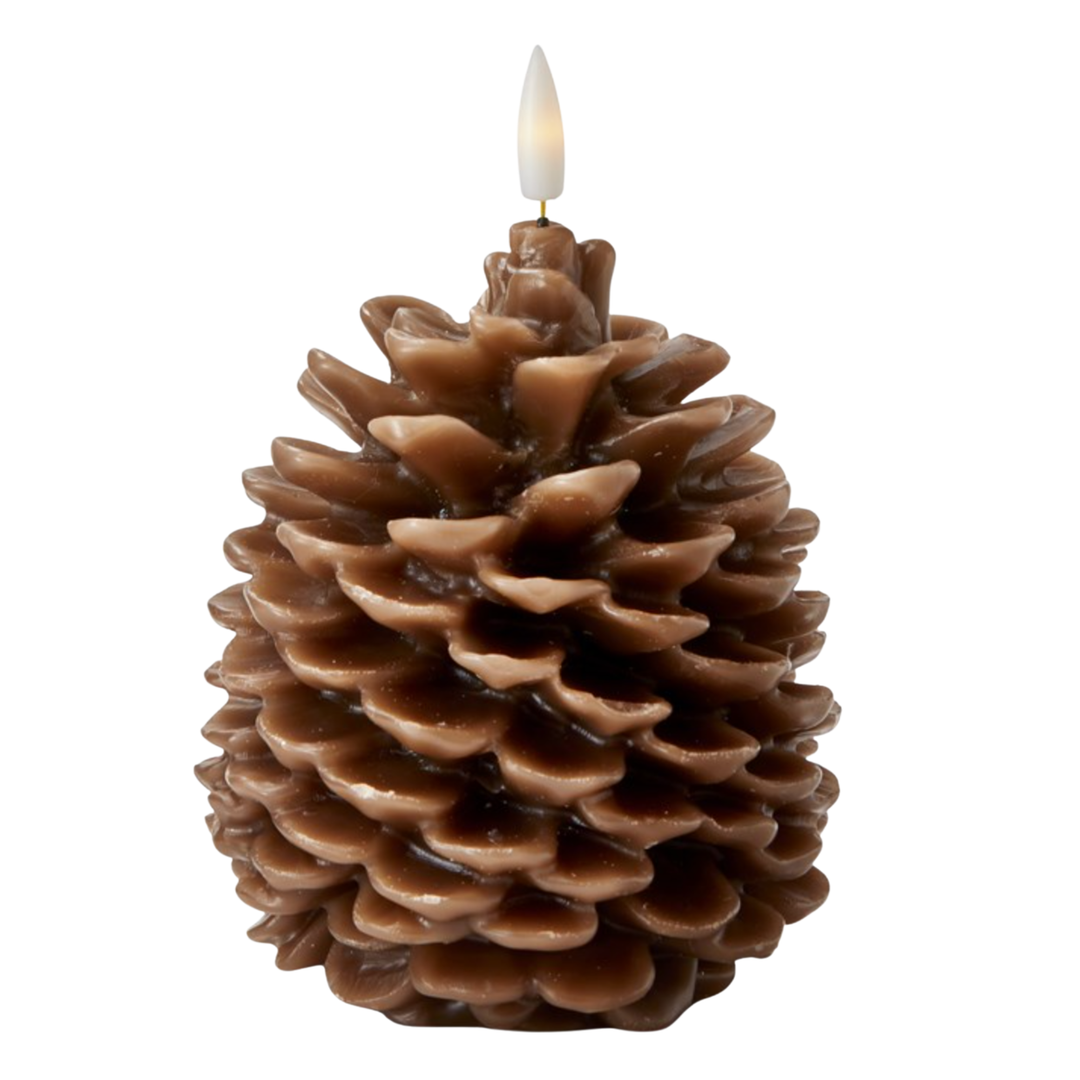 TAG Pinecone LED Brown Candle Default Title