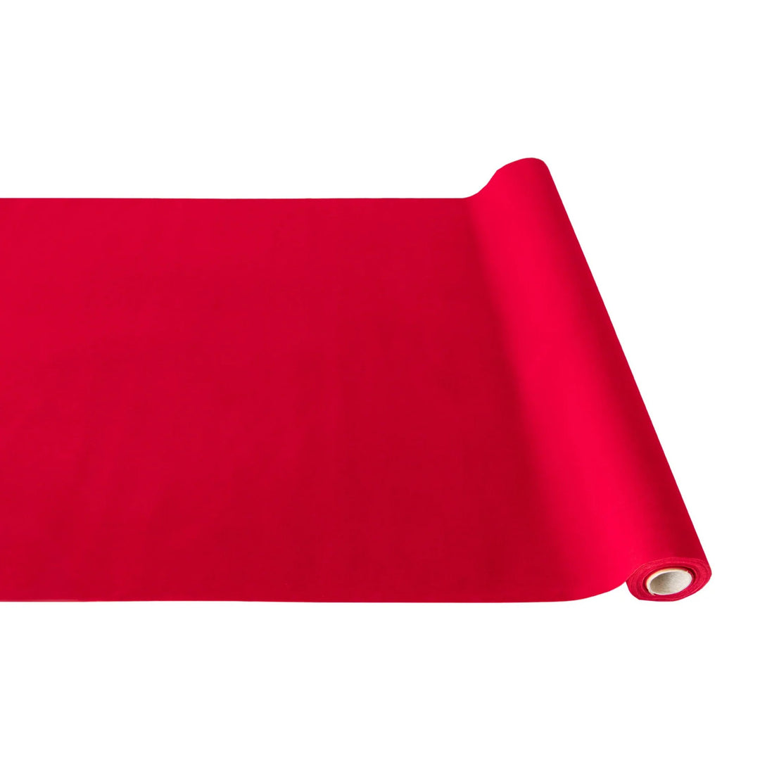 12 Inch Red Flocked Ribbon