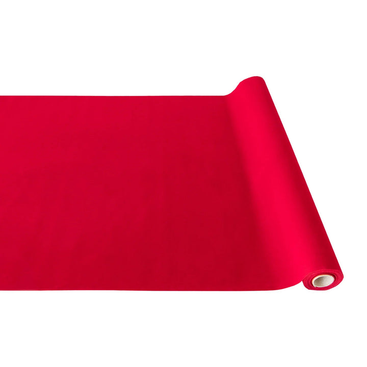 HESTER & COOK 12 Inch Red Flocked Ribbon