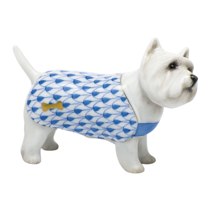 HEREND West Highland Terrier BLUE