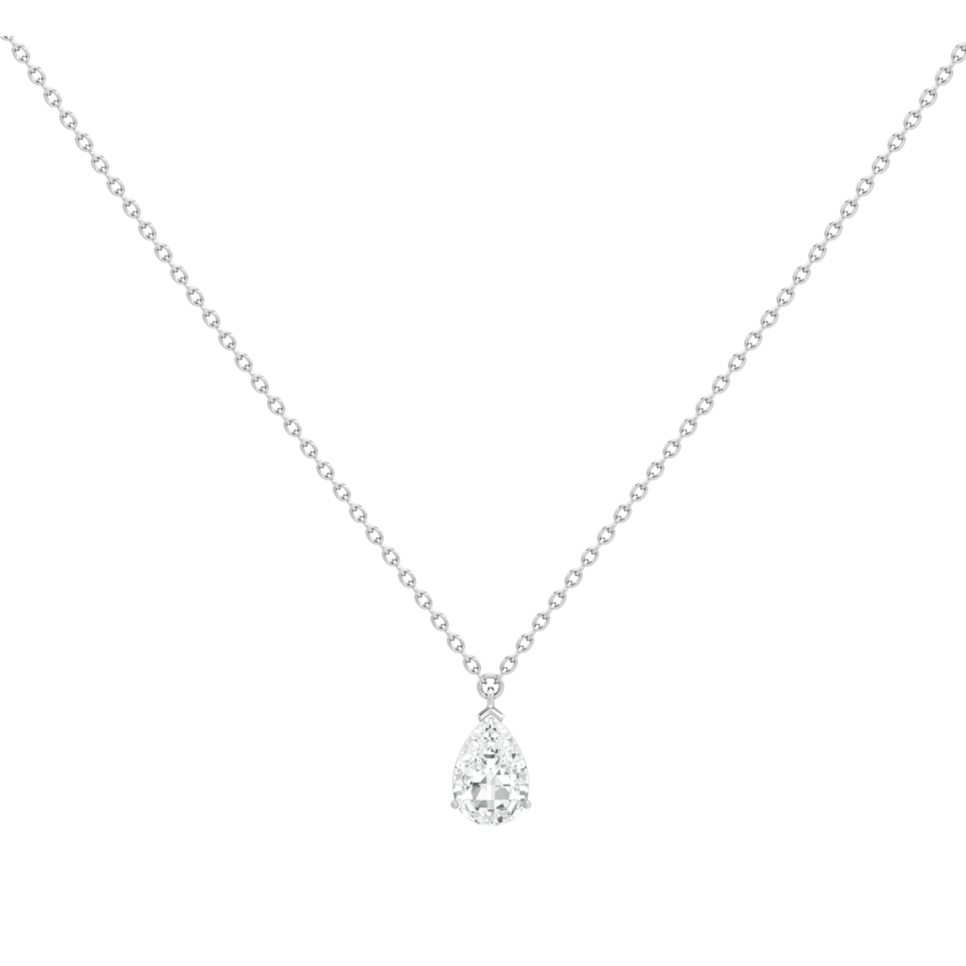 UNSAID Tear 18K White Gold Diamond Pendant Necklace Default Title