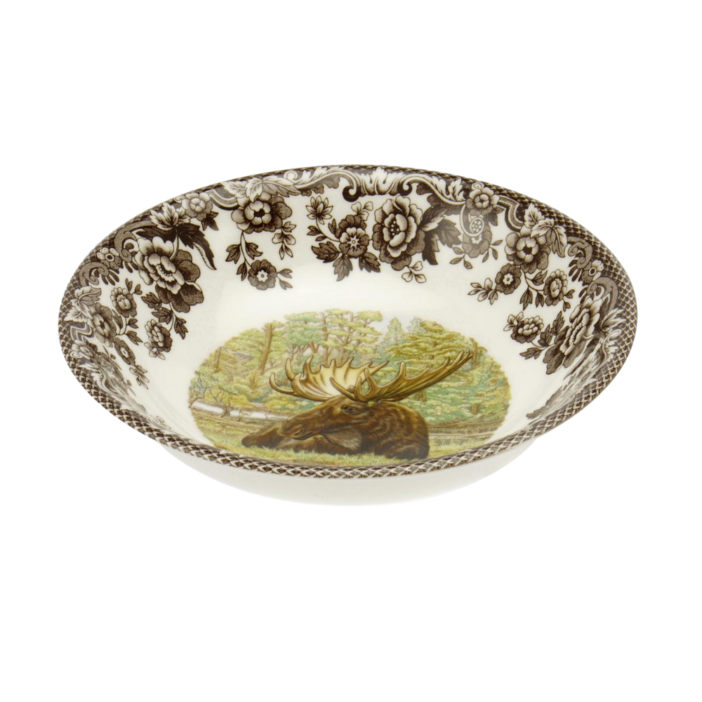 SPODE WOODLAND MOOSE CEREAL BOWL