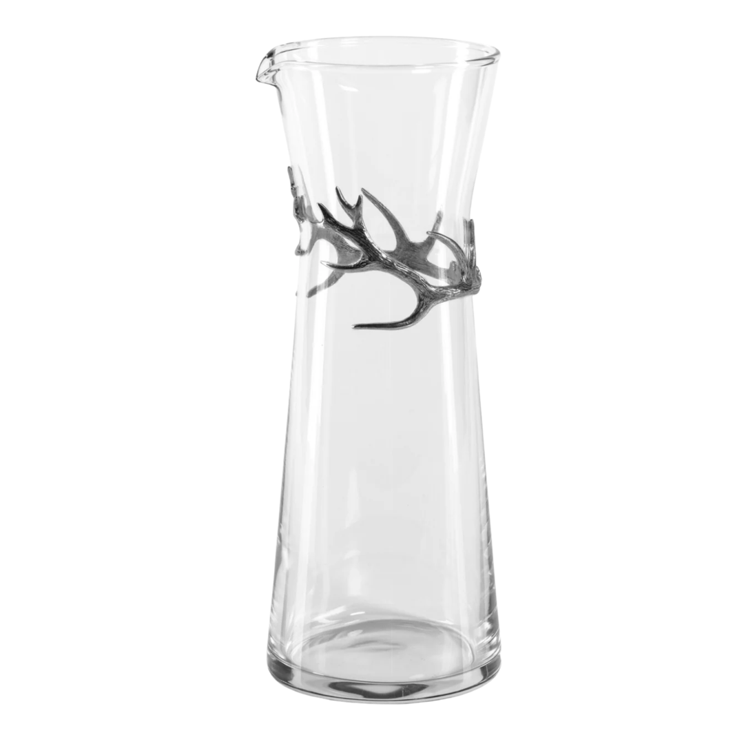 ZODAX Davos Glass Carafe With Pewter Antler Default Title