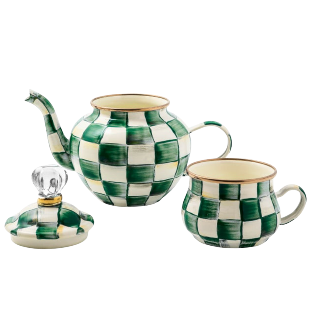 MACKENZIE CHILDS Emerald Check High Tea