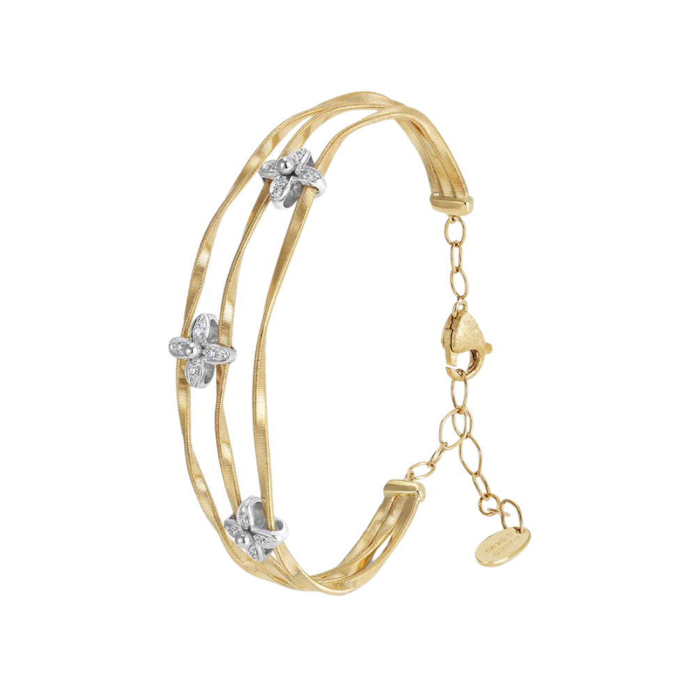 MARCO BICEGO Marrakech 18K Yellow And White Gold Onde Bangle Bracelet
