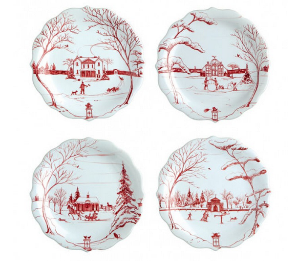 Individually Sold Country Estate Winter Frolic Appetizer Plate