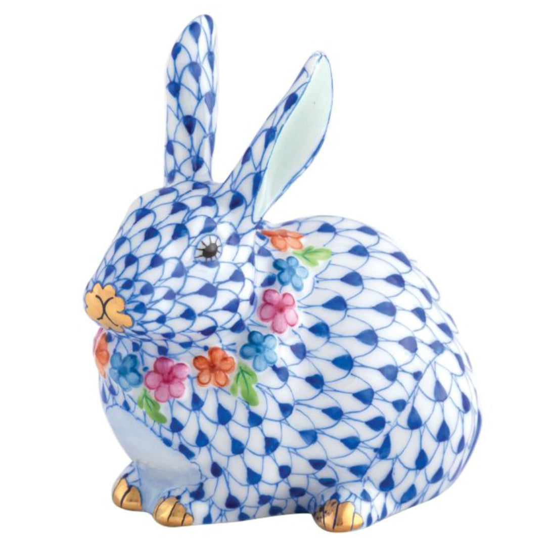 Herend Flower Bunny Sapphire