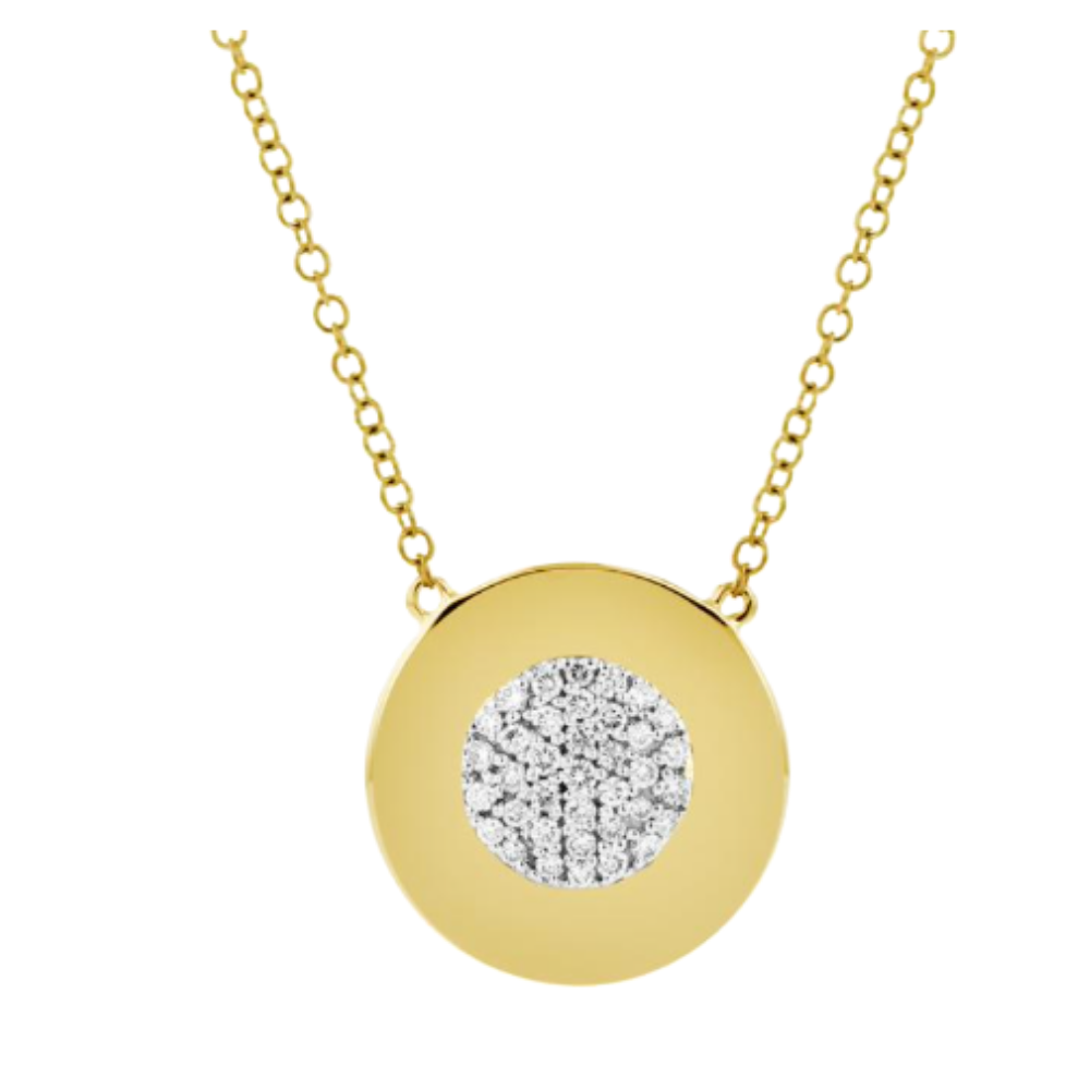 Phillips House 14K YELLOW GOLD DIAMOND PLATE NECKLACE