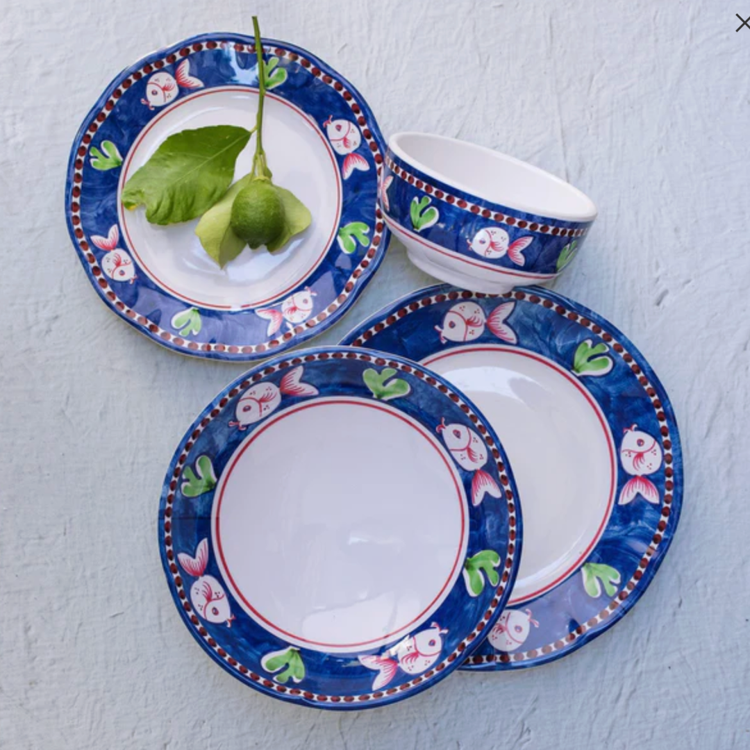 VIETRI Melamine Campagna Pesce Large Serving Bowl