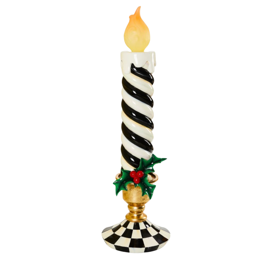 MACKENZIE CHILDS Courtly Illuminated Medium Trophy Candle