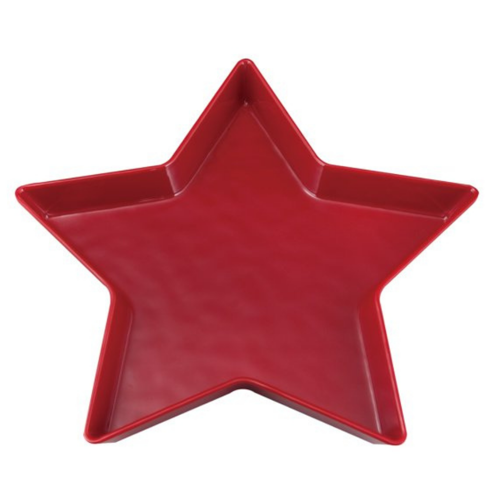 SUPREME HOUSEWARES Patriotic Star Melamine Red Plate Default Title