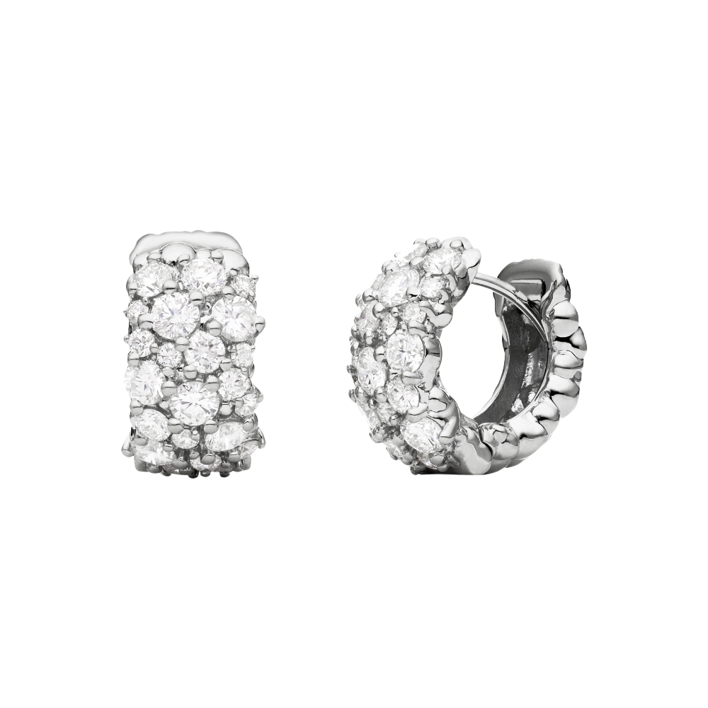 PAUL MORELLI White Gold Large Confetti Snap Hoop Earrings Default Title