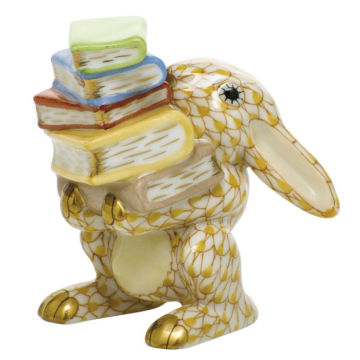 HEREND Scholarly Bunny BUTTERSCOTCH