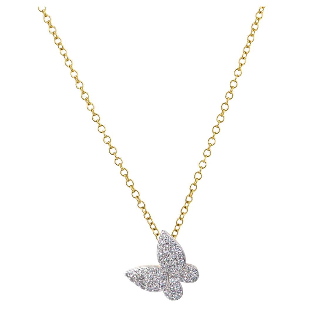 Phillips House Butterfly Petite Yellow Gold And Diamond Necklace Default Title
