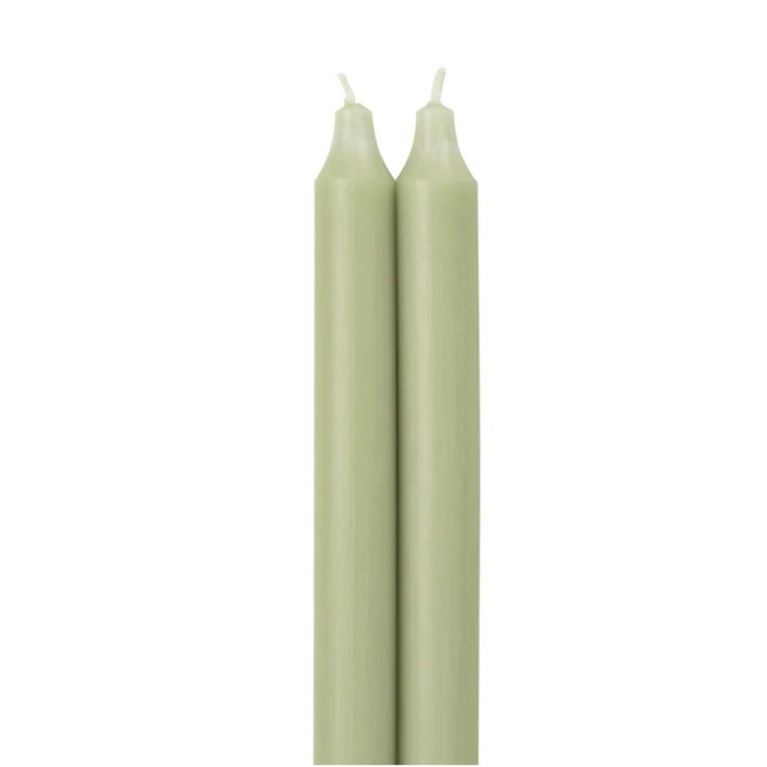 NORTHERN LIGHTS Sage Green Taper Candles Set Of 2 Default Title