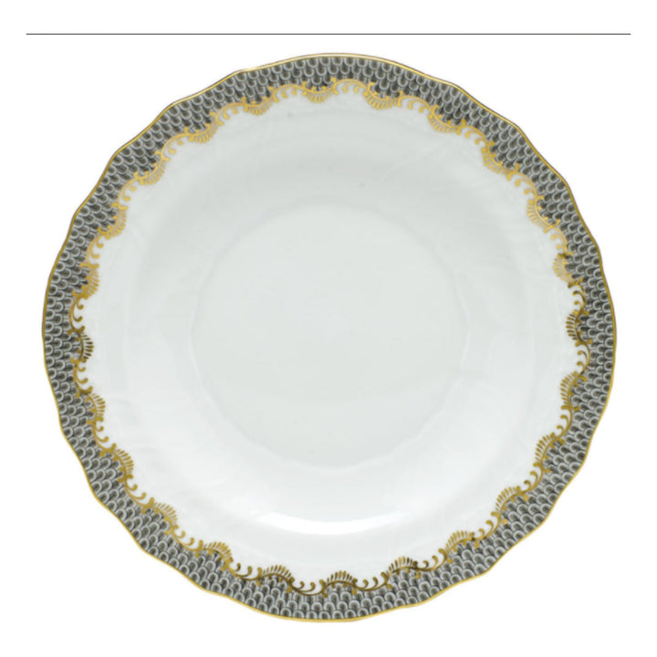 HEREND Fish Scale Gray Salad Plate