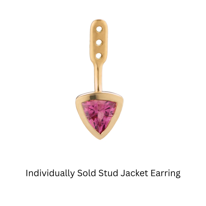 18K YG Aegis Pink Spinel Earring Jacket