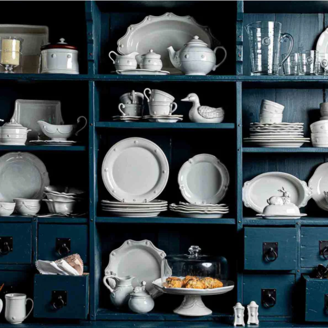 JULISKA Berry And Thread Whitewash Scalloped Saucer