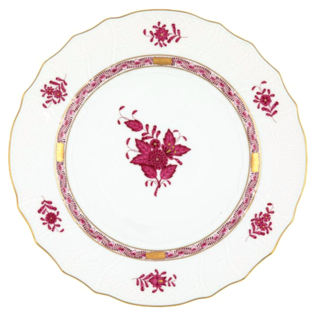 HEREND Chinese Bouquet Raspberry Dinner Plate