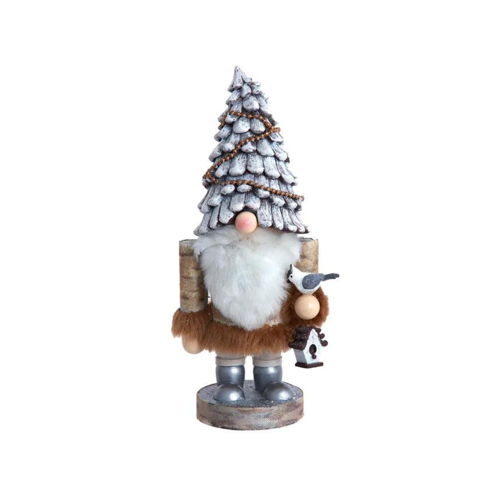 KURT ADLER Rustic Glam Nutcracker Gnome With Hat