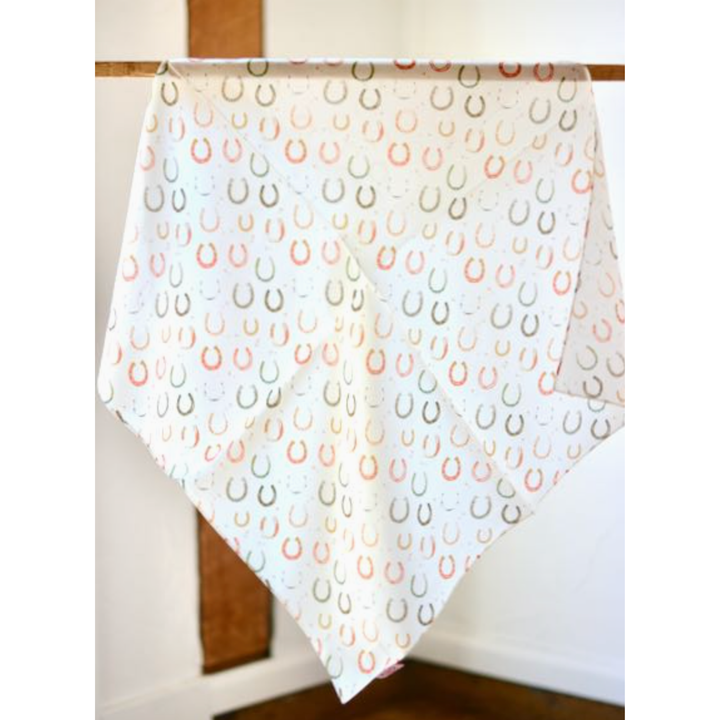 TIRZAH LANE ART Lucky Cowgirl: Cowgirl Western Scarf Bandana Silk Wild Rag