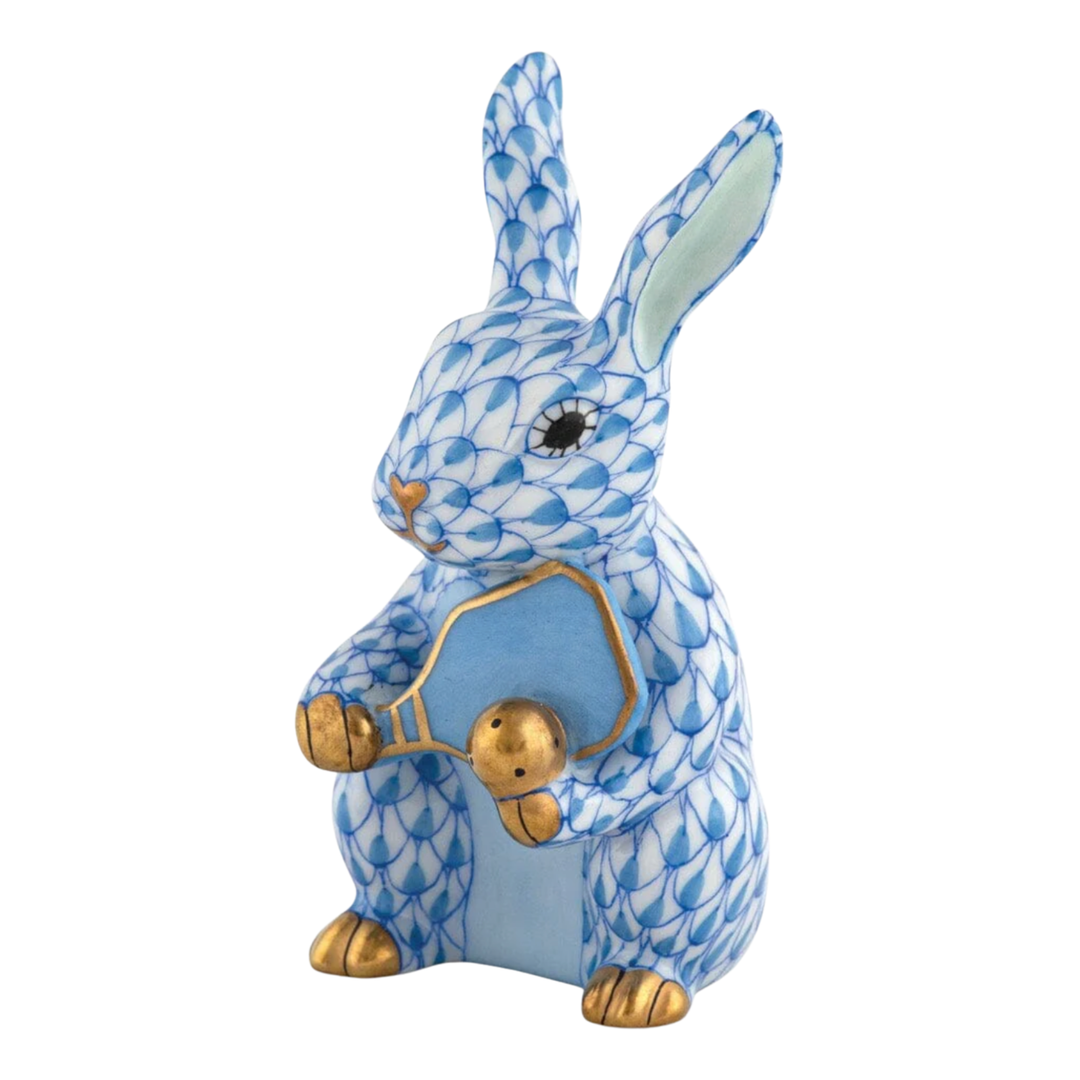 HEREND Pickle Ball Bunny BLUE