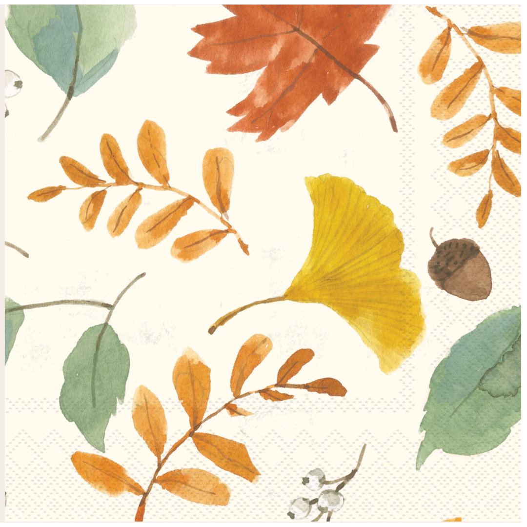 BOSTON INTERNATIONAL Harvest Leaves Paper Lunch Napkin Default Title