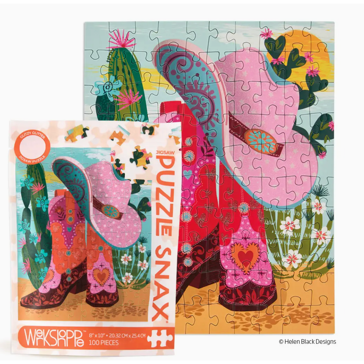 WERKSHOPPE Cowgirl Essentials 100 Piece Puzzle Snax