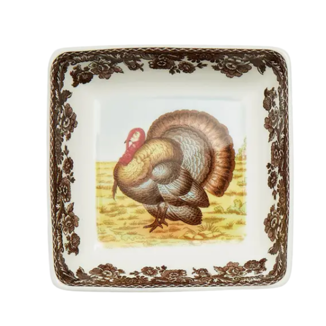 SPODE Woodland Turkey Square Dish Default Title