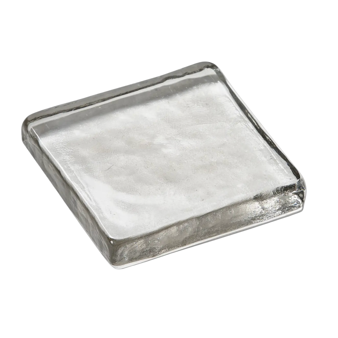 TAG Glacier Glass Small Clear Candle Plate Default Title