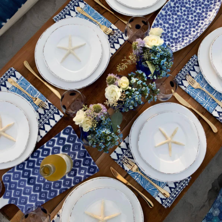 VIETRI Melamine Lastra White Dinner Plate