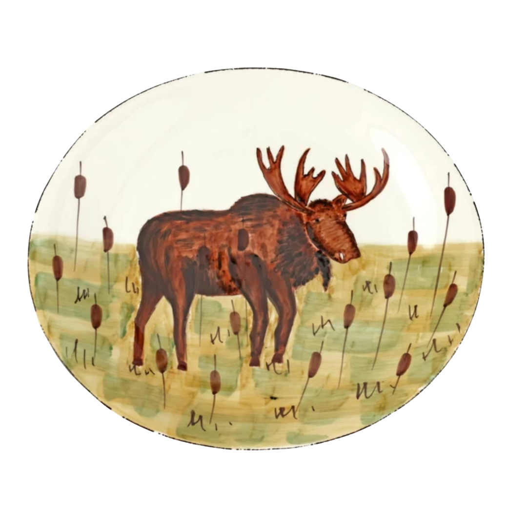 VIETRI VIETRI WILDLIFE MOOSE OVAL PLATTER Default Title