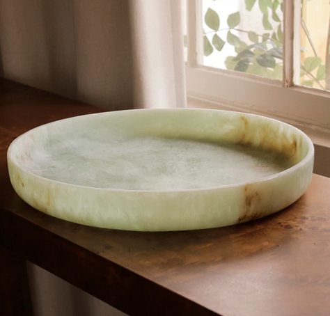 BEATRIZ BALL Giada Jade Swirl Round Tray Default Title
