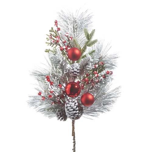 RAZ IMPORTS Snowy Mixed Ball Ornament Spray Default Title