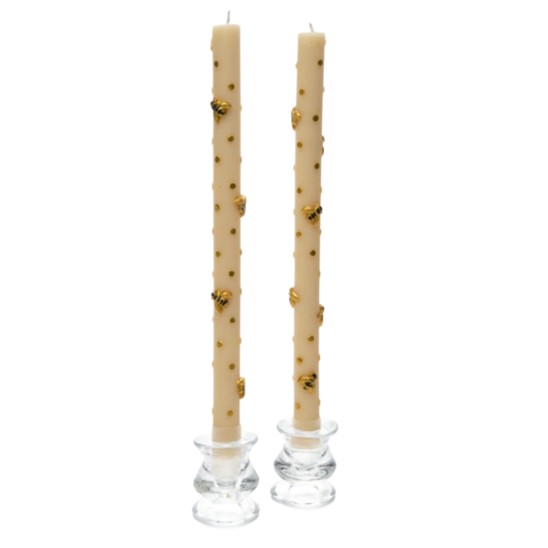 MACKENZIE CHILDS Gold Bee Dinner Candles Default Title