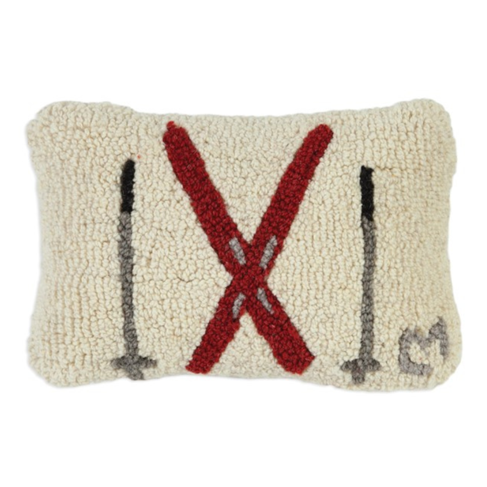 CHANDLER 4 CORNERS CROSSED SKIS HOOK PILLOW