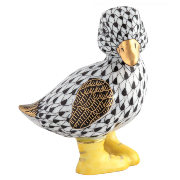 HEREND Duckling In Boots BLACK