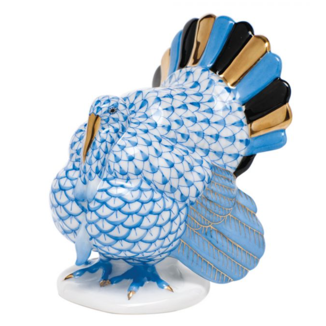 HEREND Tom Turkey BLUE