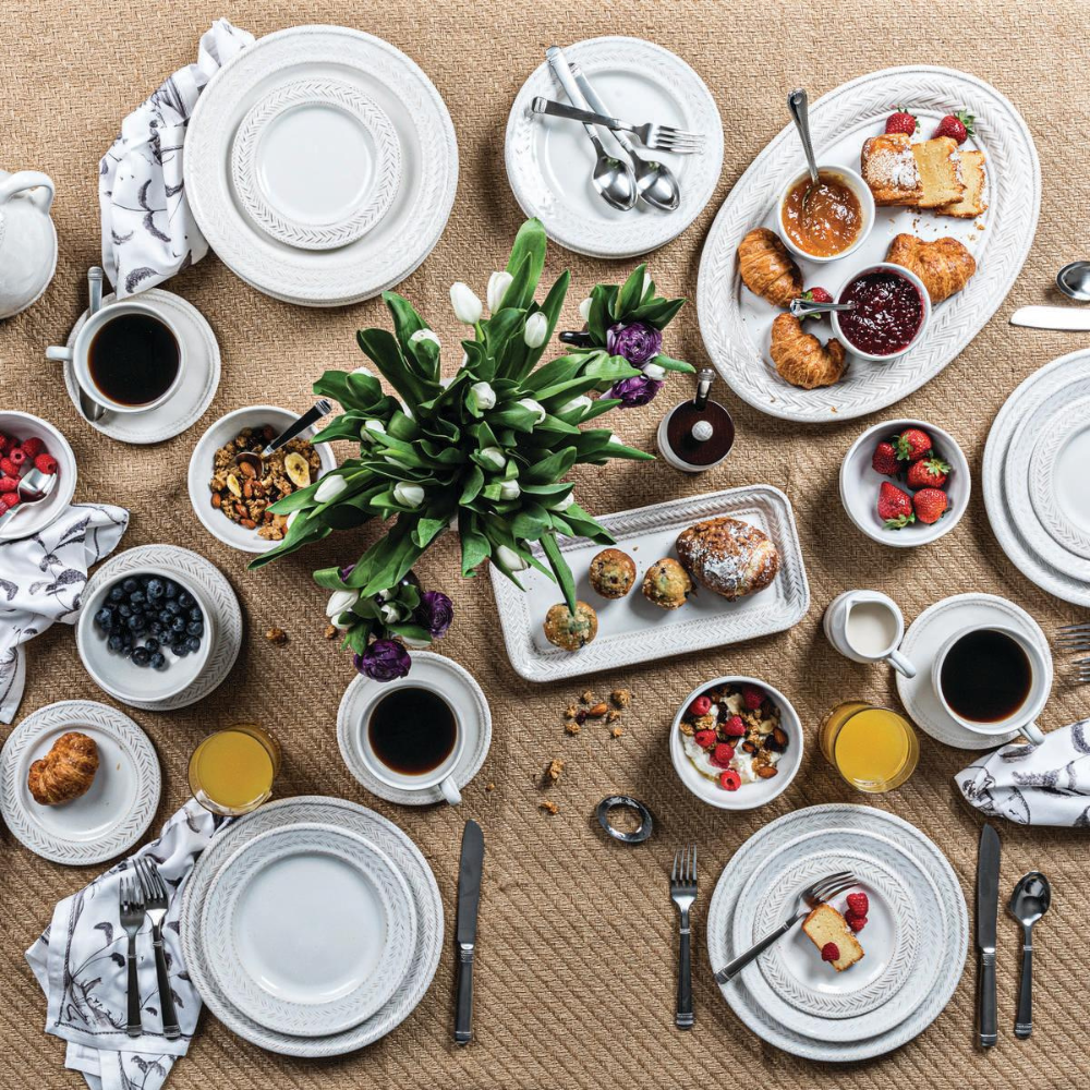 JULISKA LE PANIER 16PC PLACESETTING - WHITEWASH (ONLINE ONLY)