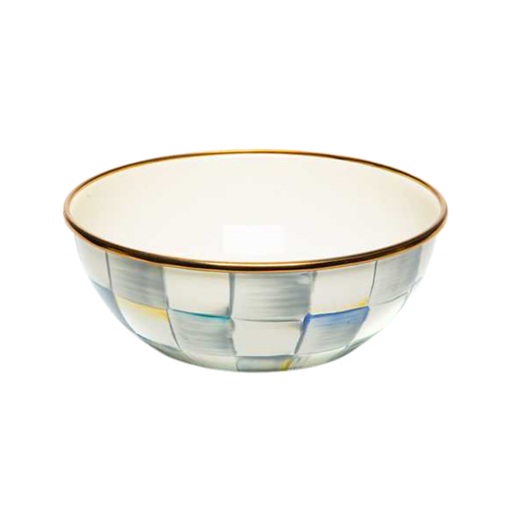 MACKENZIE CHILDS Sterling Check Everyday Bowl