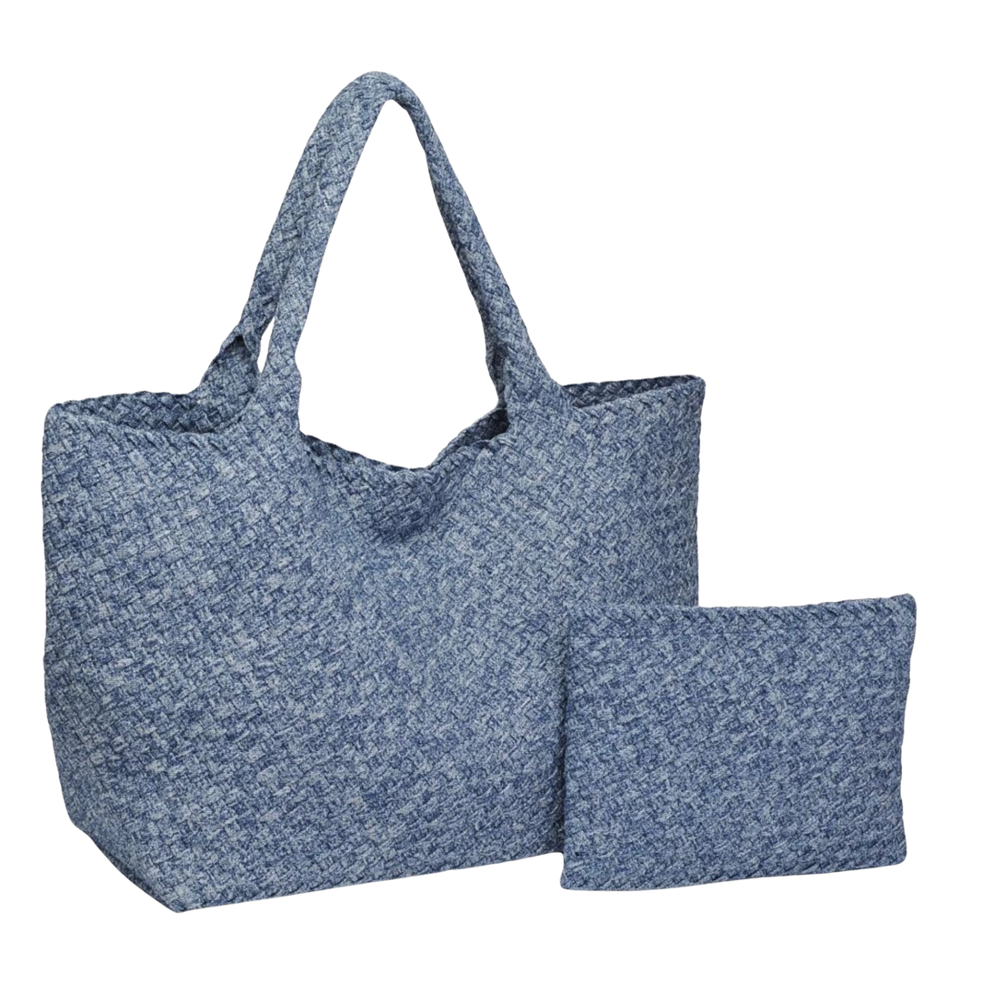 SOL AND SELENE Sky's The Limit Large Denim Tote