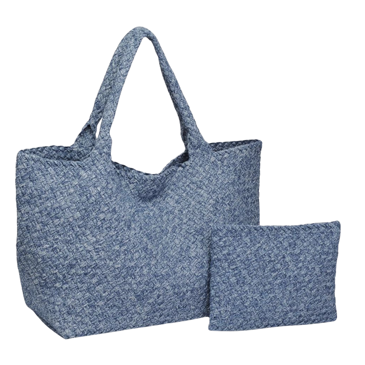 SOL AND SELENE Sky's The Limit Large Denim Tote