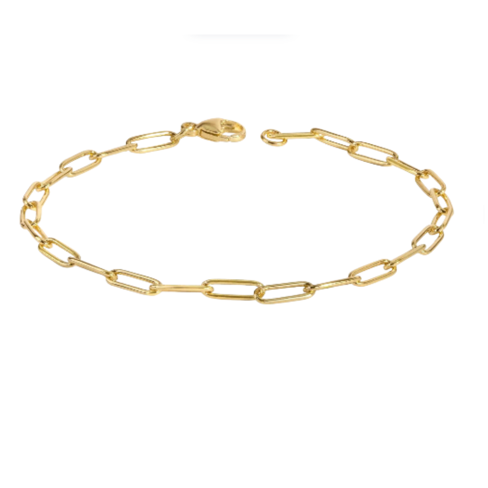 HEATHER B. MOORE 2.9MM GOLD LINK BRACELET 6",6.5",7",7.5",8"