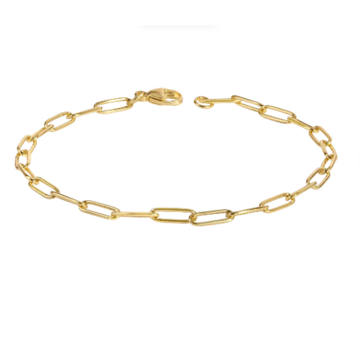 HEATHER B. MOORE 2.9MM GOLD LINK BRACELET 6",6.5",7",7.5",8"