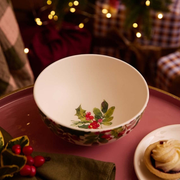 PORTMEIRION Botanic Garden Christmas Holly Salad Bowl