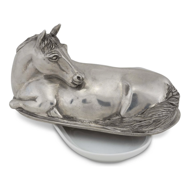 VAGABOND HOUSE HORSE BUTTER DISH
