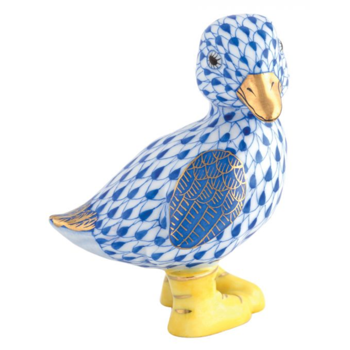 HEREND Duckling In Boots SAPPHIRE