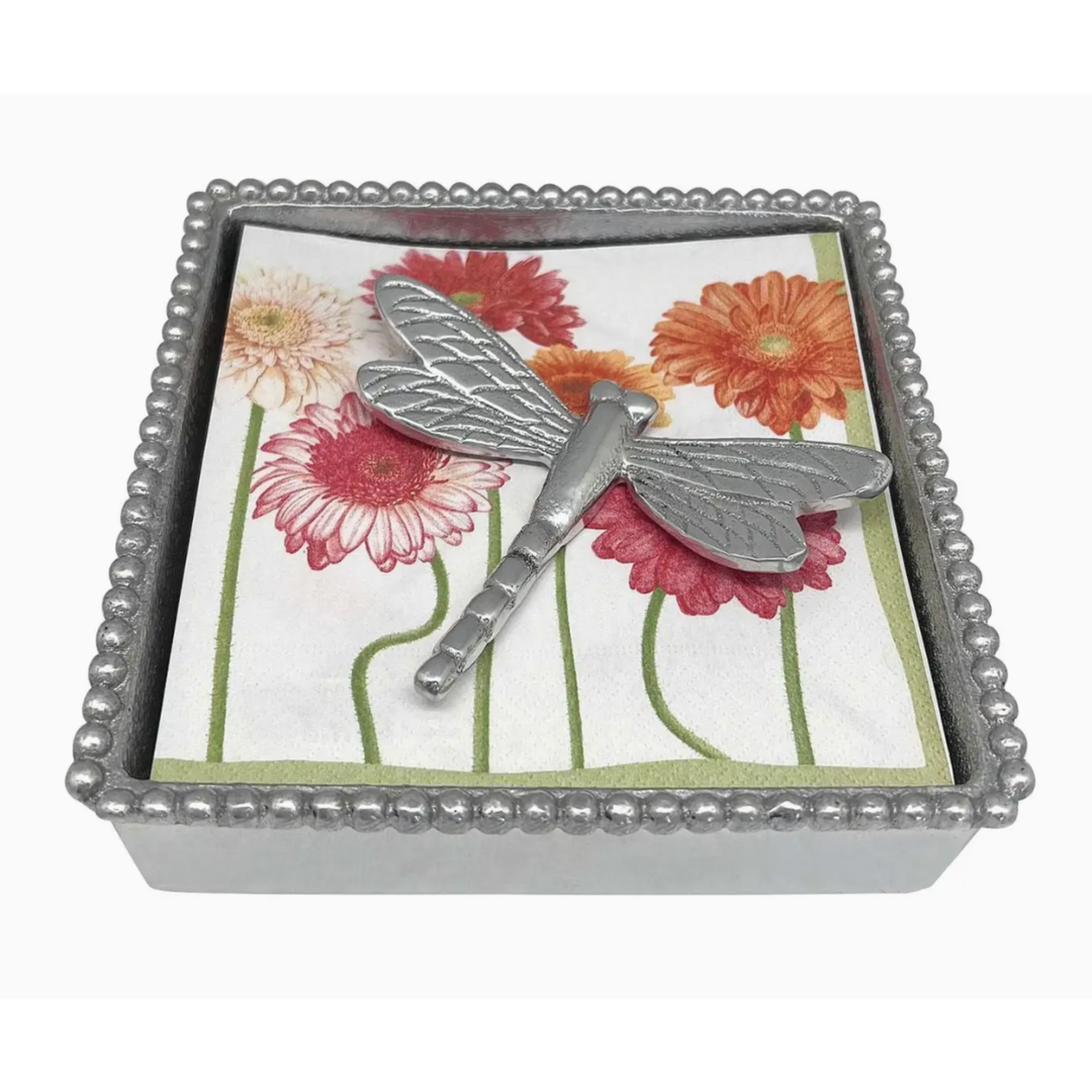 MARIPOSA Napkin Beaded Dragon Fly Box
