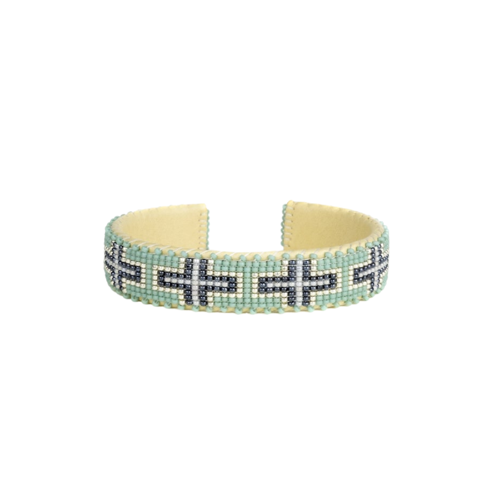 ETKIE Juliayn Small Glass Bead Cuff Bracelet Default Title