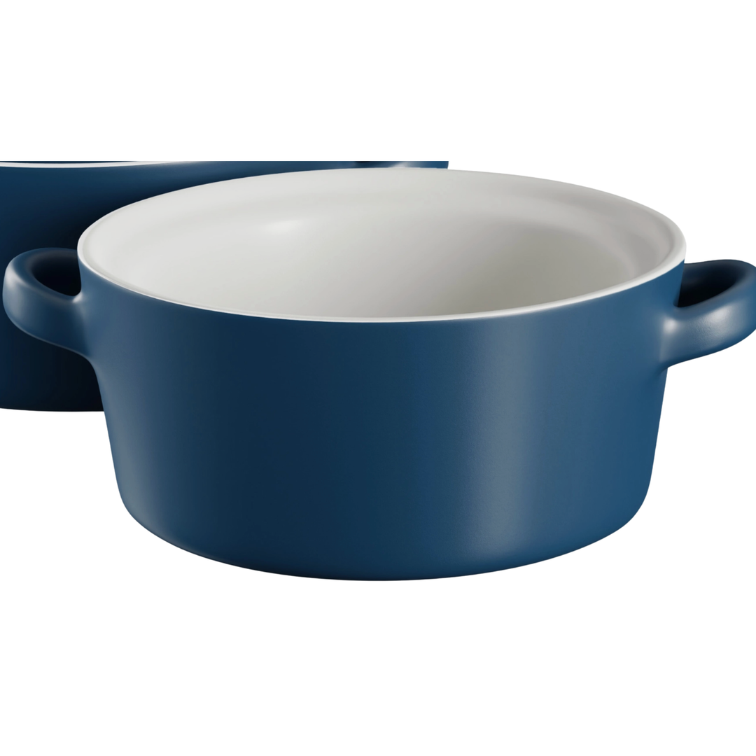 Navy Ceramic Soup Bowl